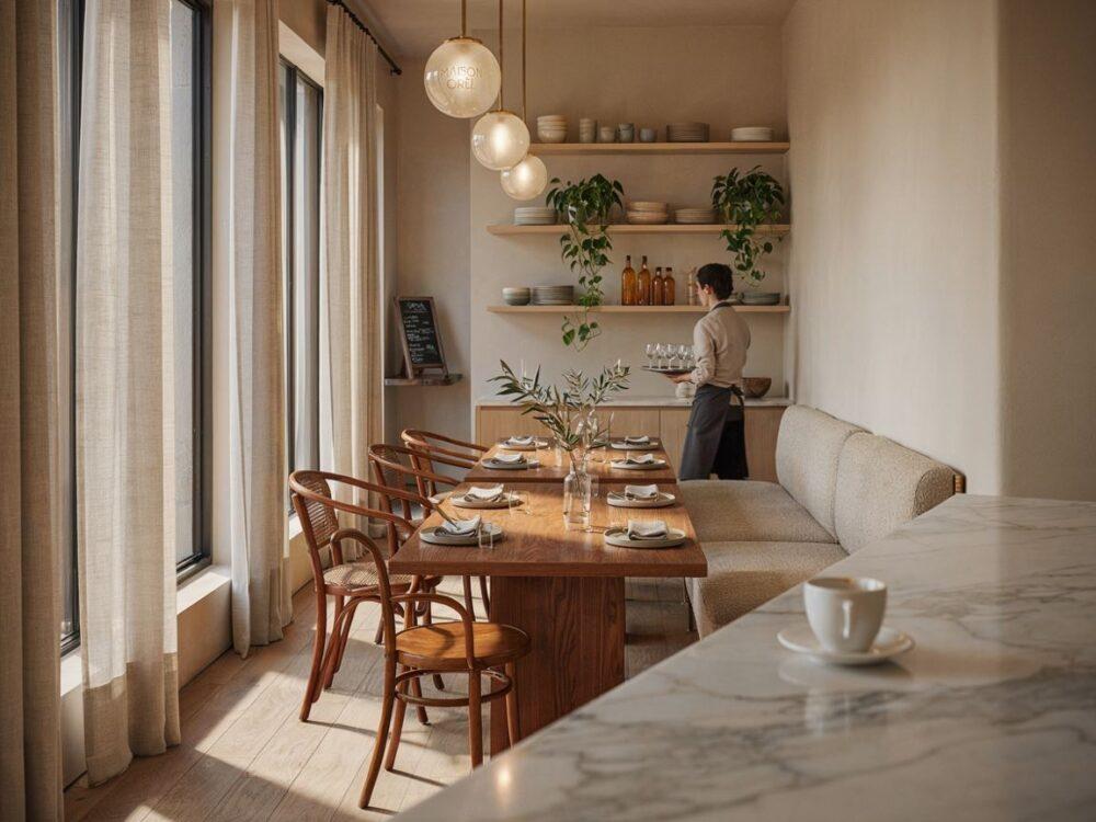 stylowe meble w restauracji