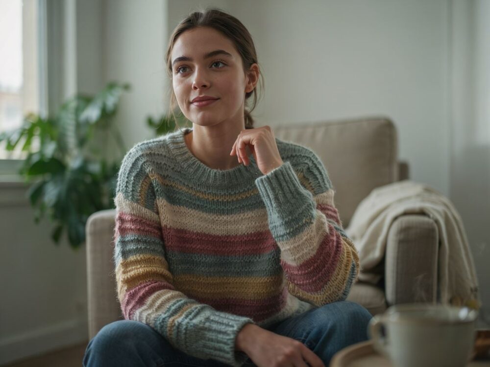 sweter damski z dekoltem